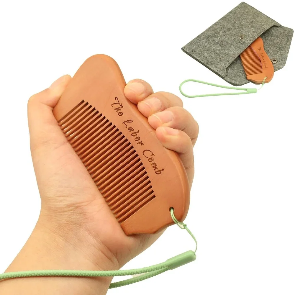 Labor Pain Relief Wooden Birth Comb Natural Acupressure Comb Postpartum Support